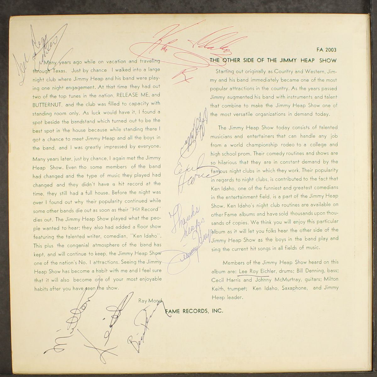 the other side by JIMMY HEAP SHOW