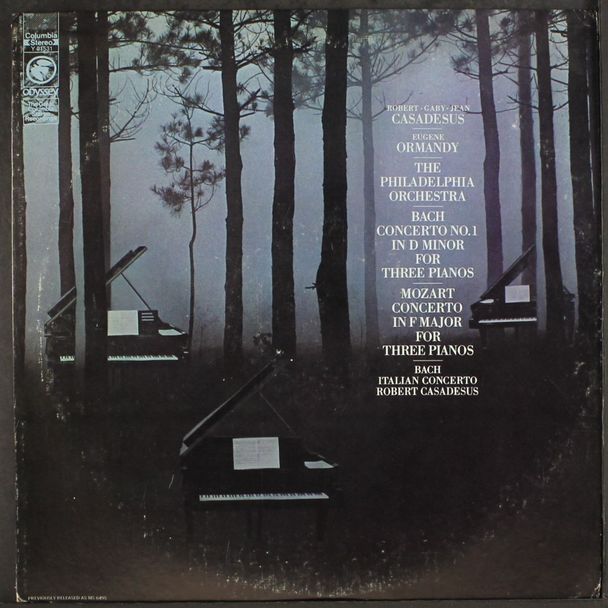 bach/mozart: concertos for three pianos and orchestra by EUGENE ORMANDY