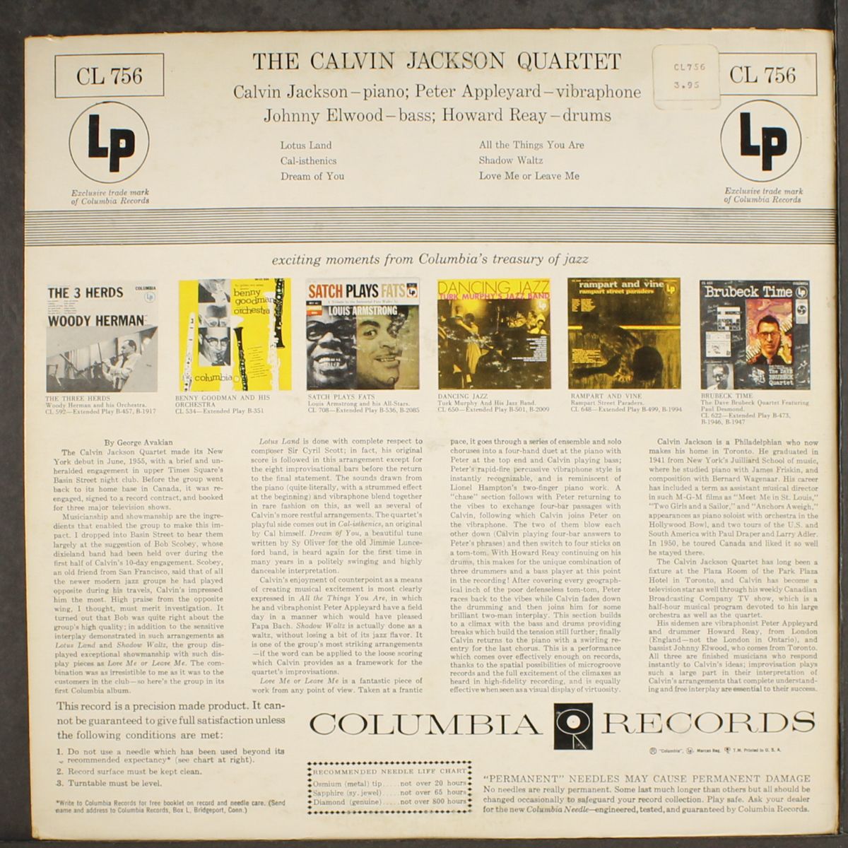the calvin jackson quartet by CALVIN JACKSON