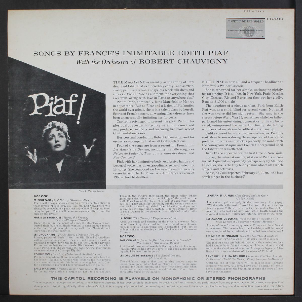 piaf! by EDITH PIAF