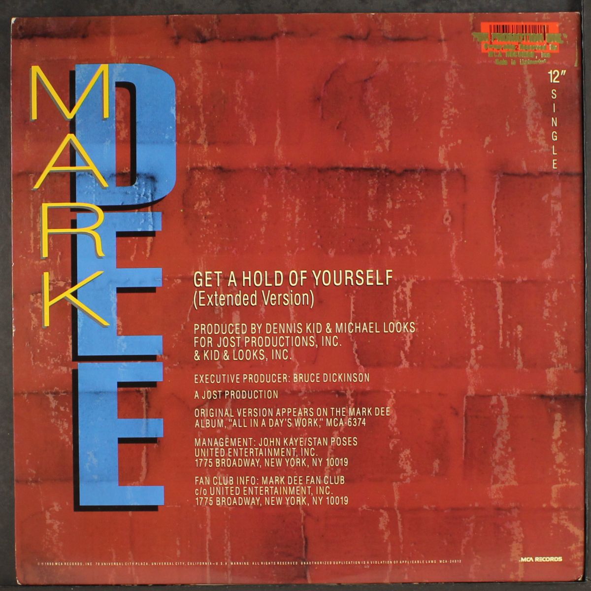 get a hold of yourself 4 mixes by MARK DEE