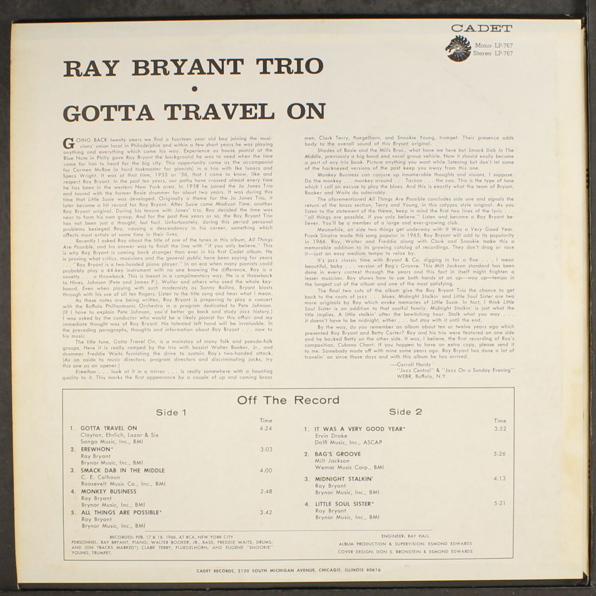 gotta travel on by RAY BRYANT