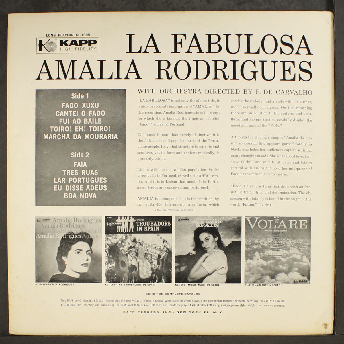 la fabulosa by AMALIA RODRIGUES