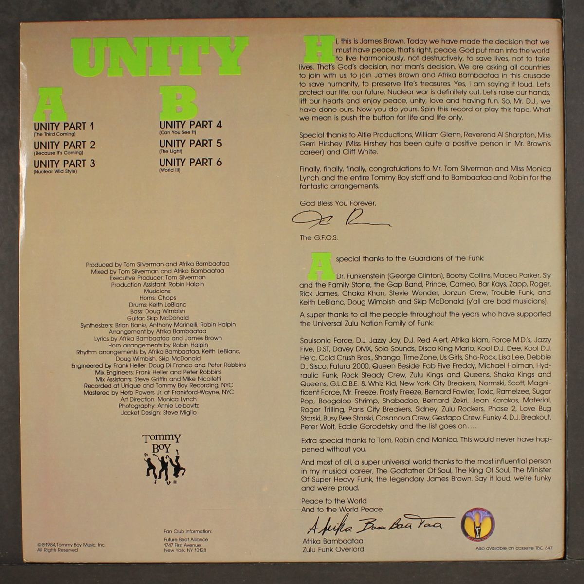 unity by AFRIKA BAMBAATAA & JAMES BROWN