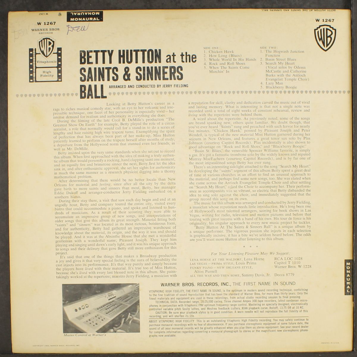 at the saints & sinners ball by BETTY HUTTON