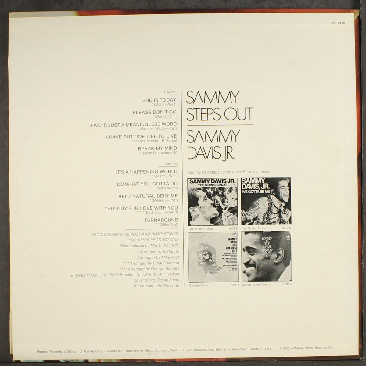 sammy steps out by SAMMY DAVIS, JR.