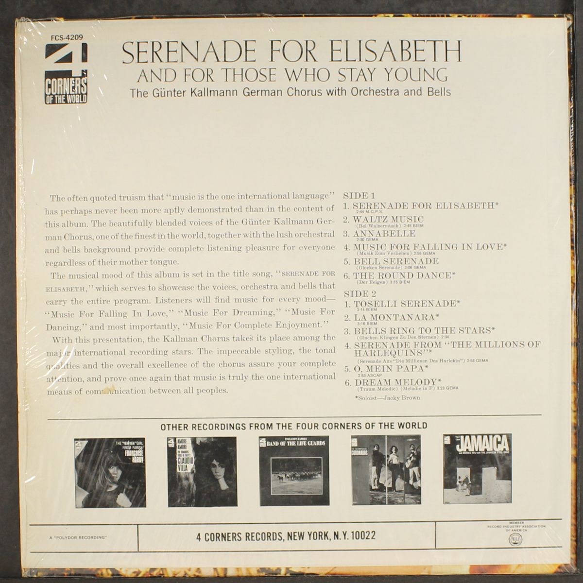 serenade for elisabeth by GUNTER KALLMANN CHORUS