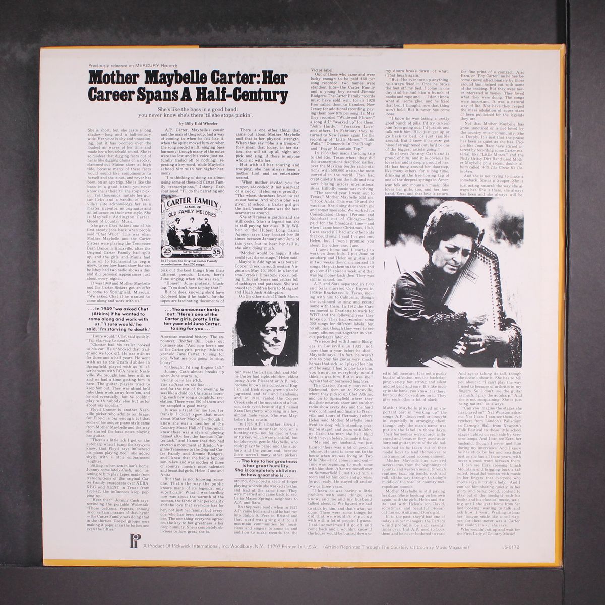 mother maybelle carter by MOTHER MAYBELLE CARTER