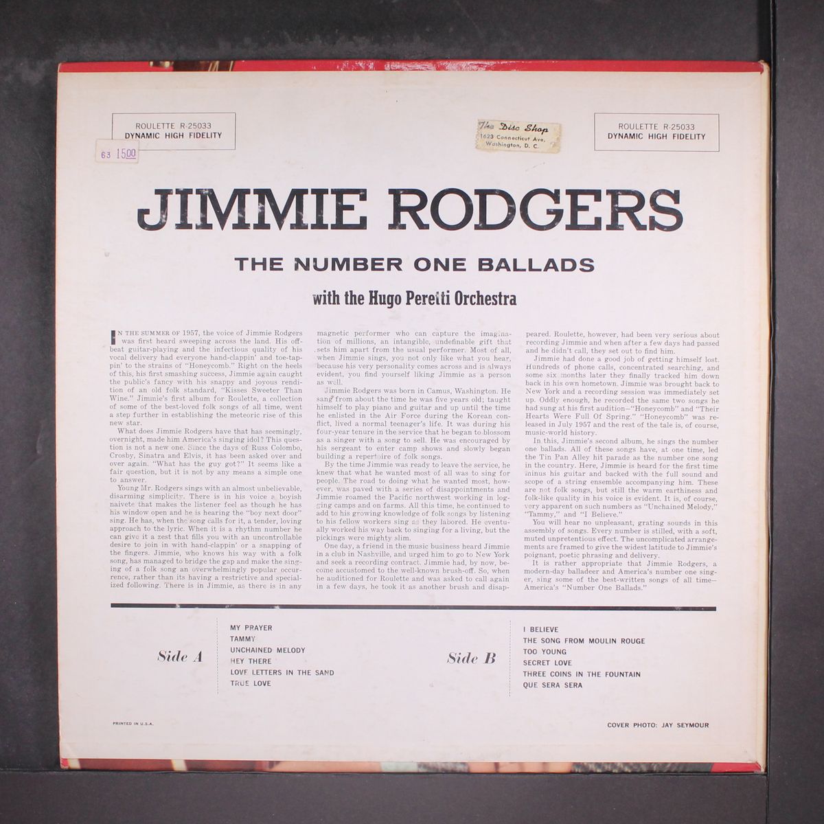 the number one ballads by JIMMIE RODGERS
