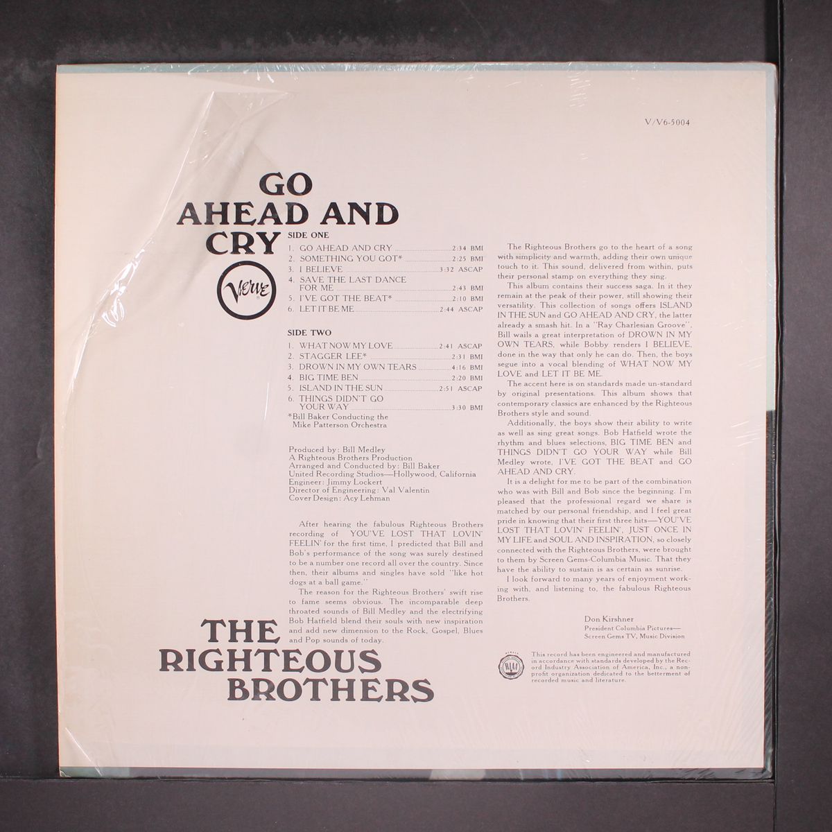 go ahead and cry by RIGHTEOUS BROTHERS