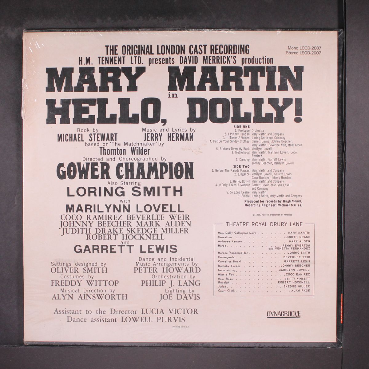 hello, dolly by LONDON CAST