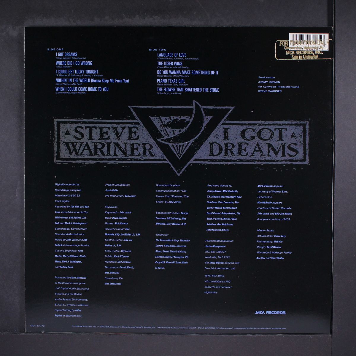 i got dreams by STEVE WARINER