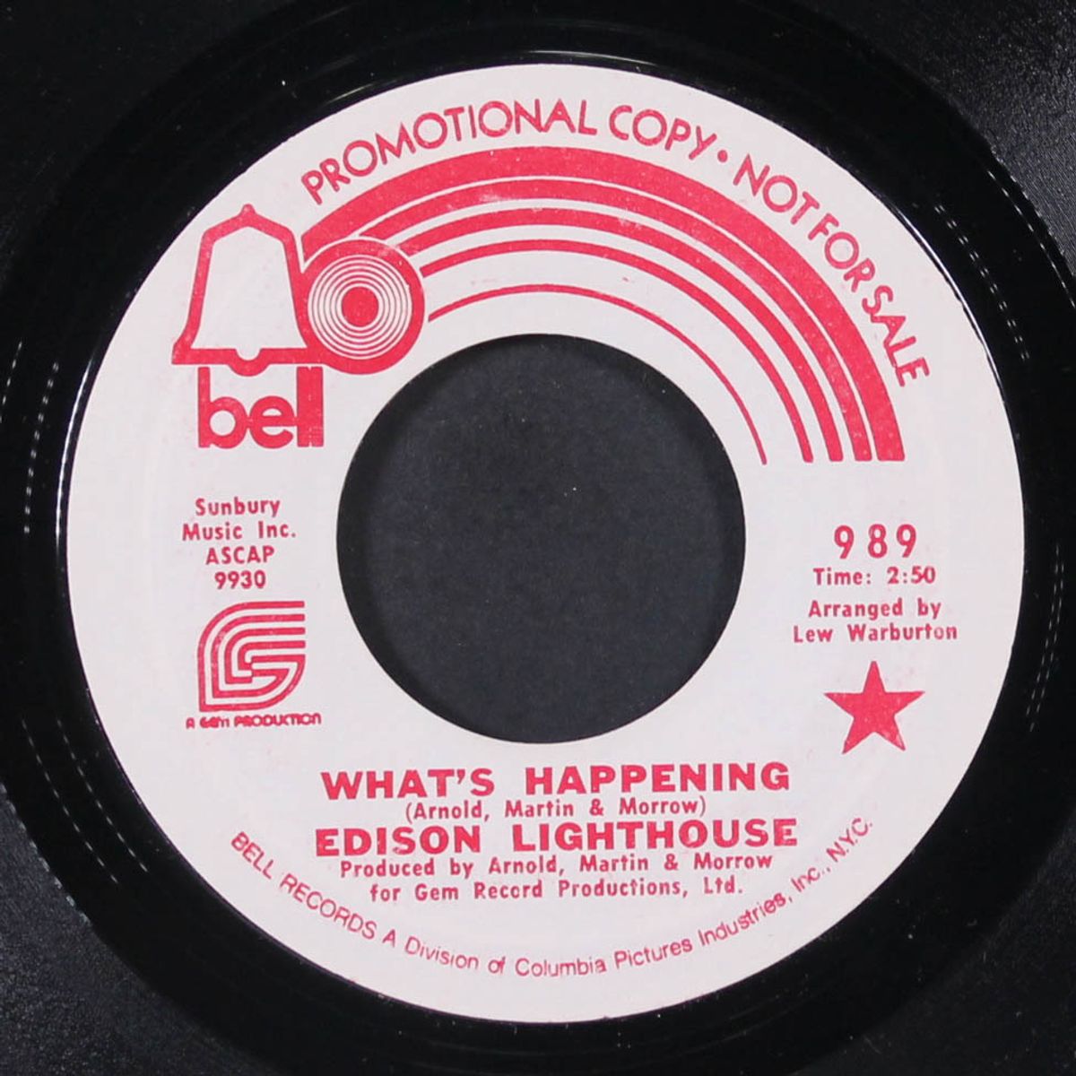 what's happening / take a little time by EDISON LIGHTHOUSE