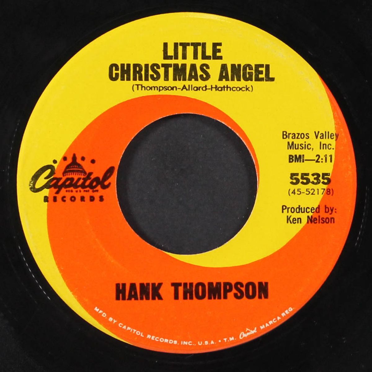 little christmas angel by HANK THOMPSON