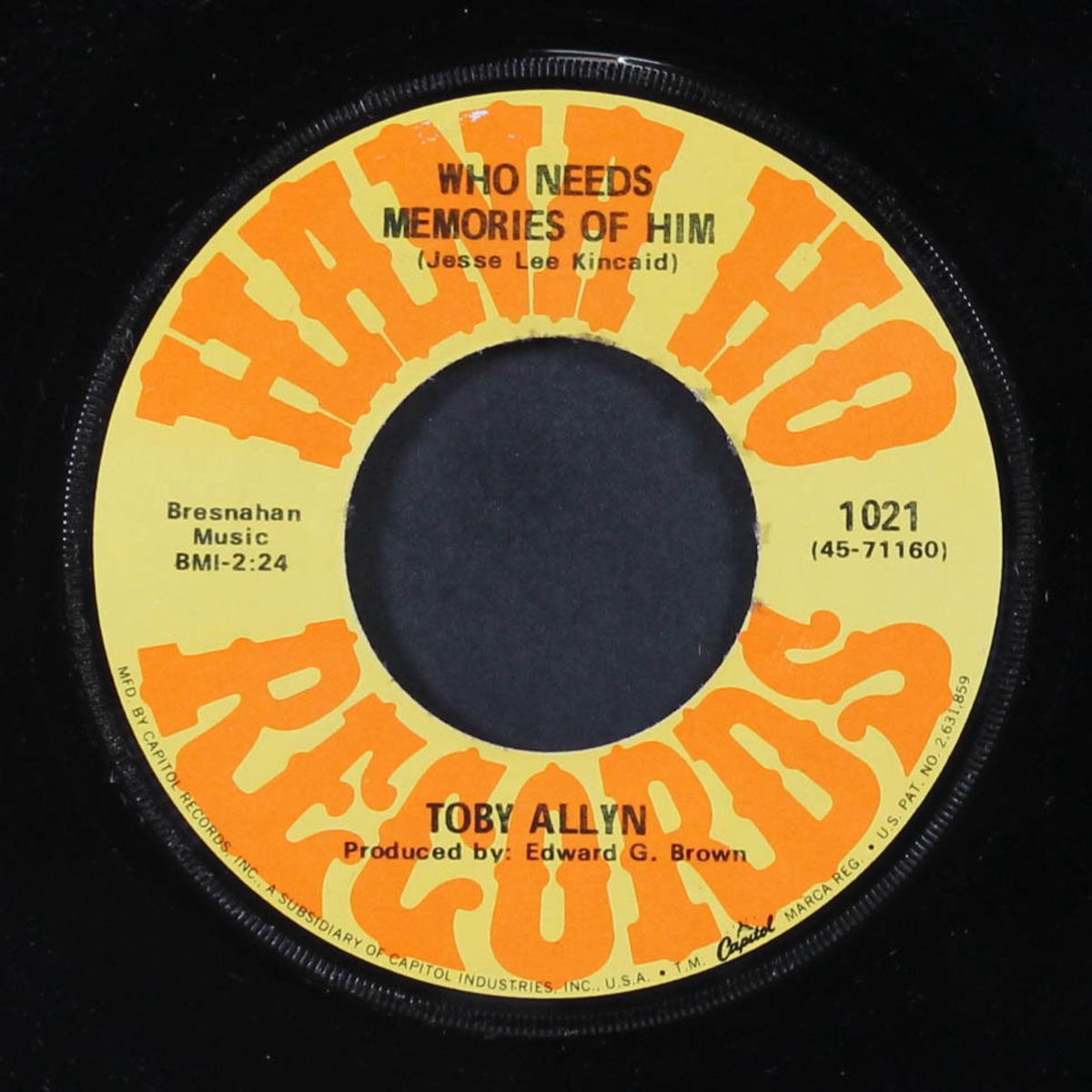 goodbye love / who needs.. by TOBY ALLYN
