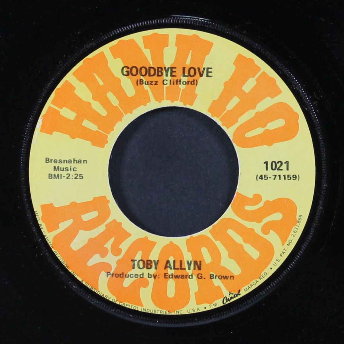 goodbye love / who needs.. by TOBY ALLYN