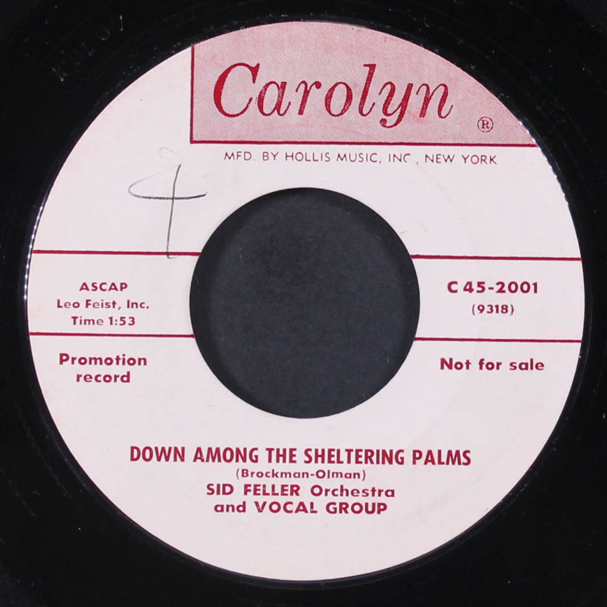 down among the sheltering palms / christina by SID FELLER
