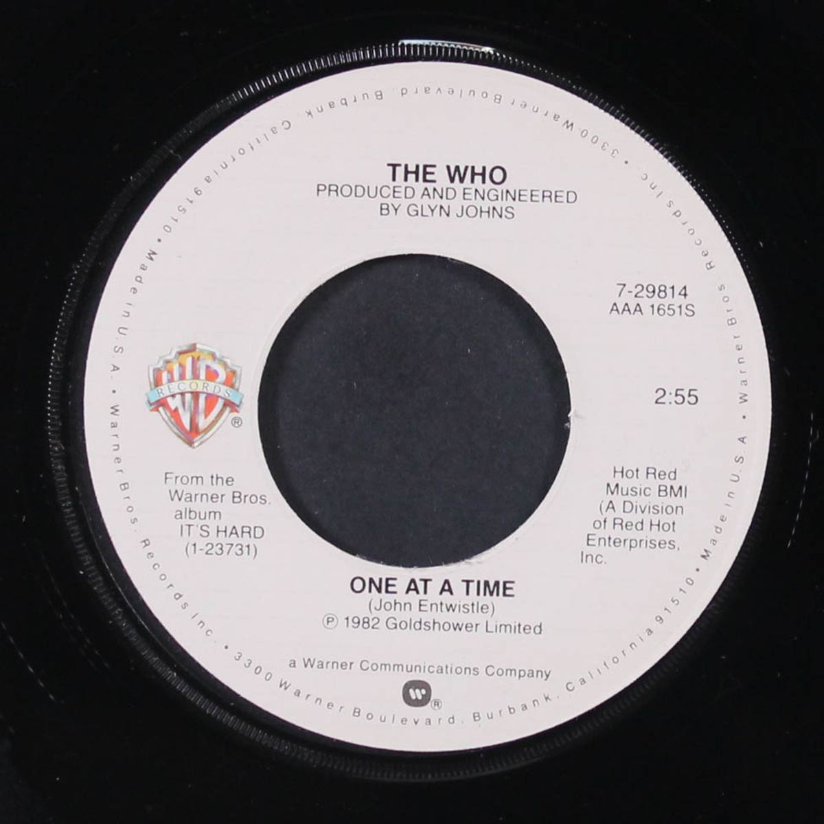 eminence front / one at a time by WHO