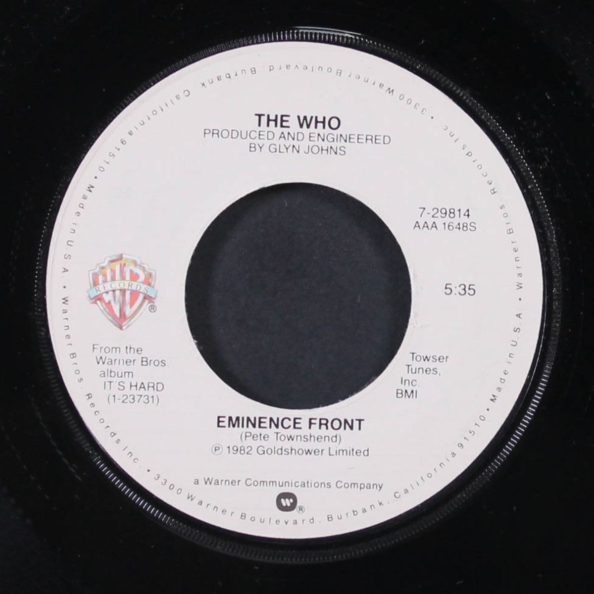 eminence front / one at a time by WHO