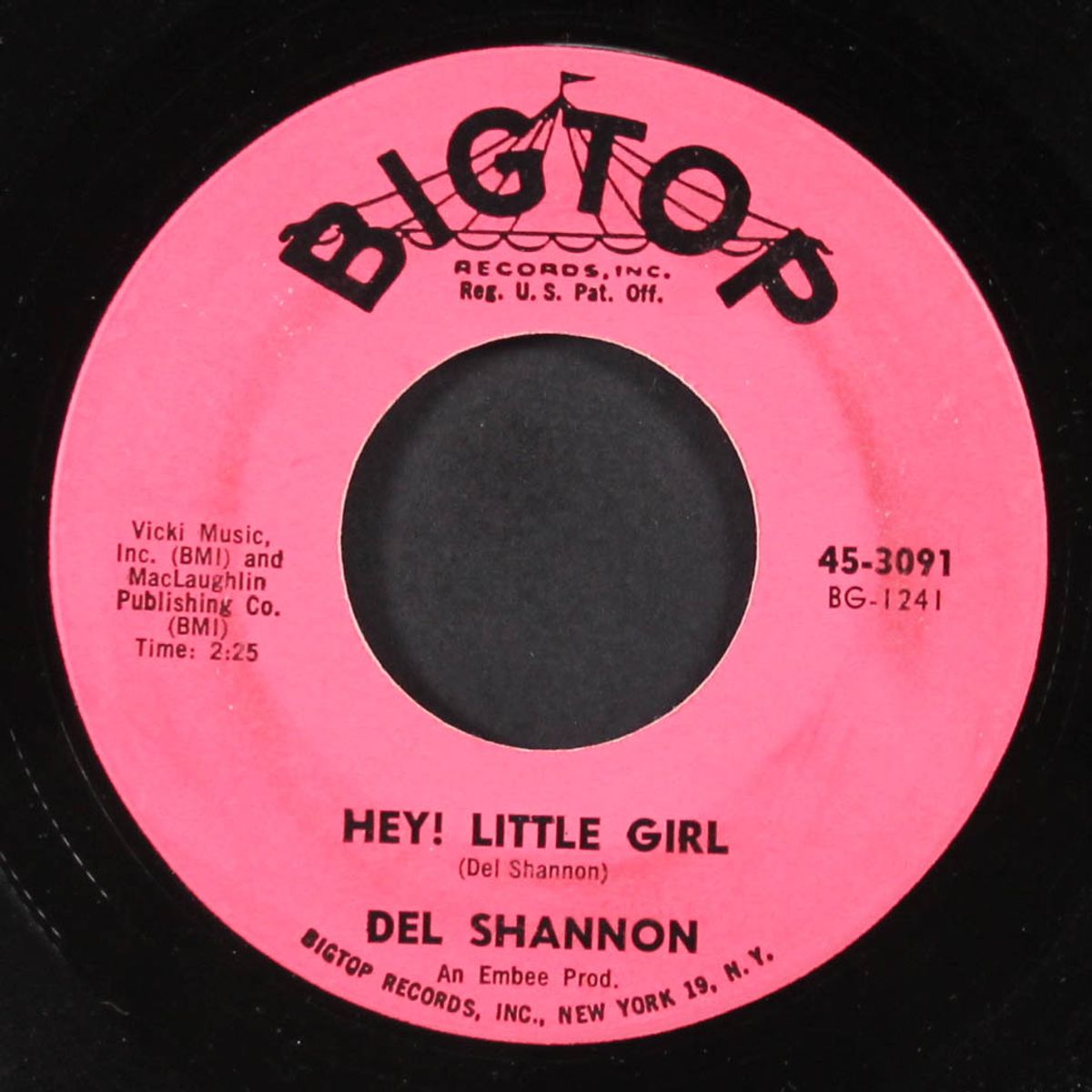 hey! little girl / i don't care any more by DEL SHANNON