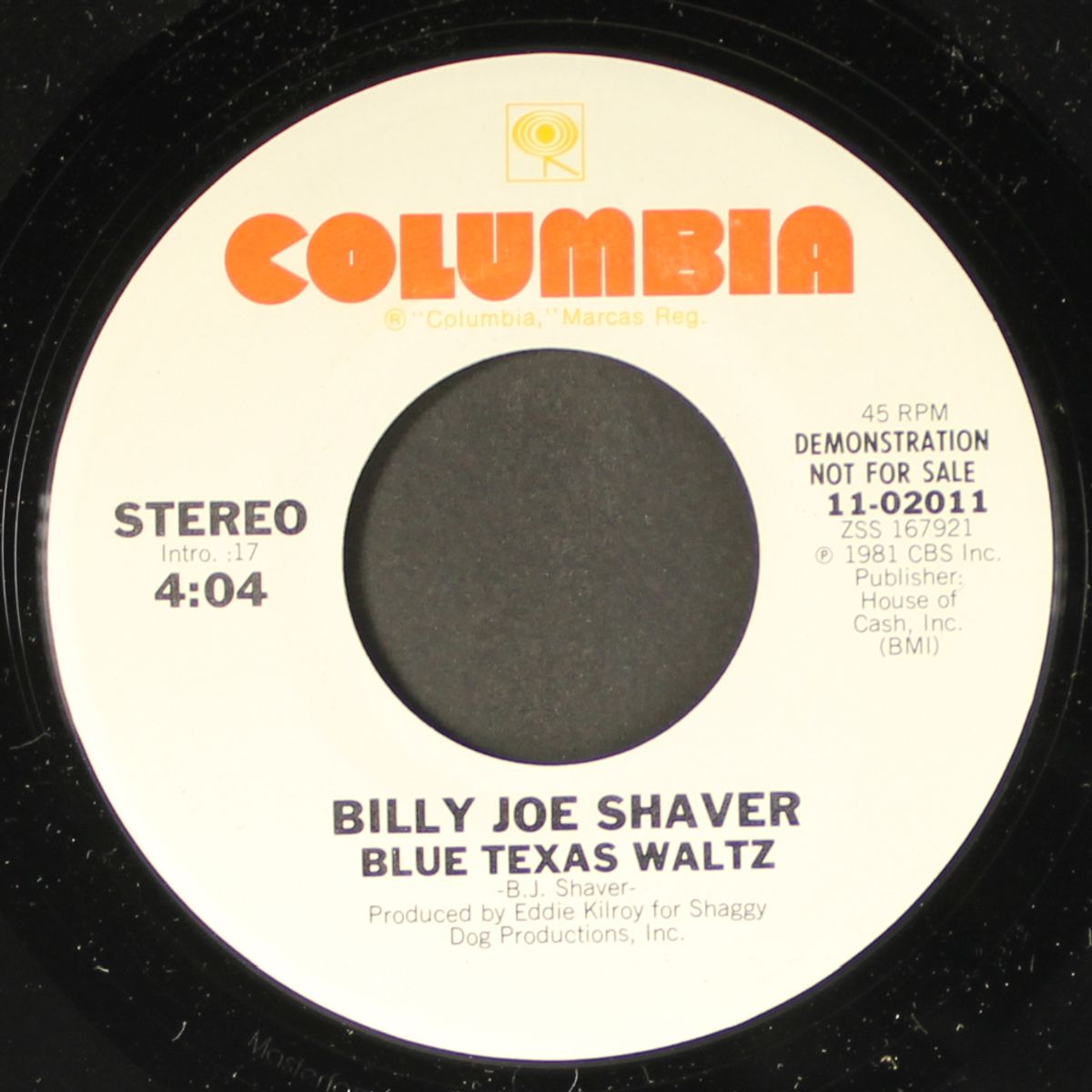 saturday night / blue texas waltz by BILLY JOE SHAVER