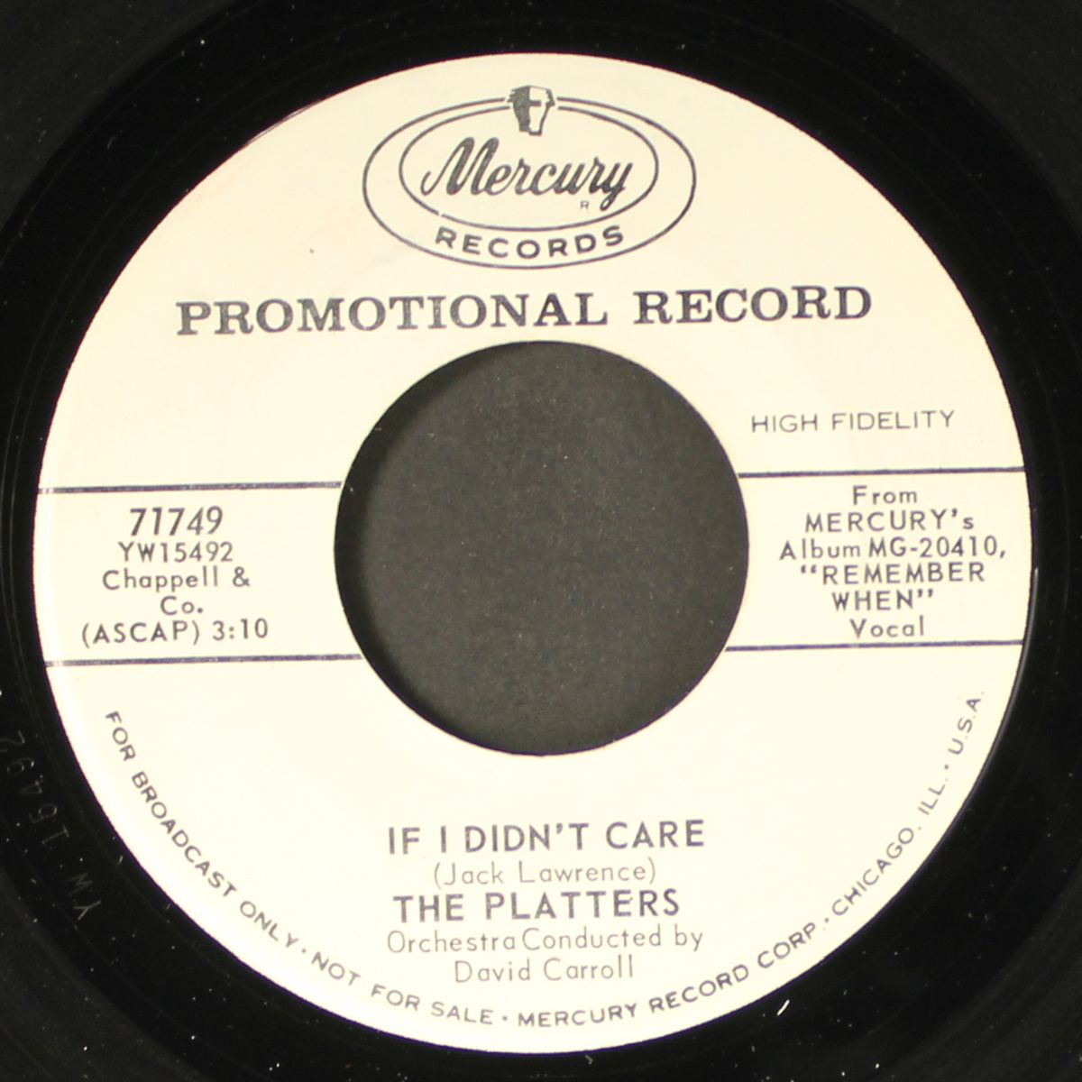 if i didn't care / true lover by PLATTERS