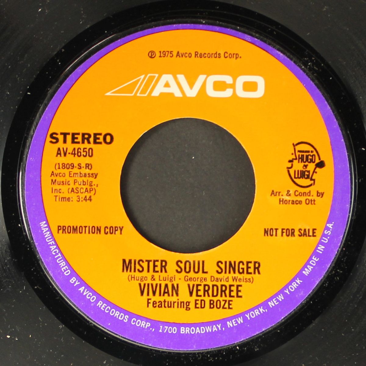 mister soul singer / same by VIVIAN VERDREE & ED BOZE