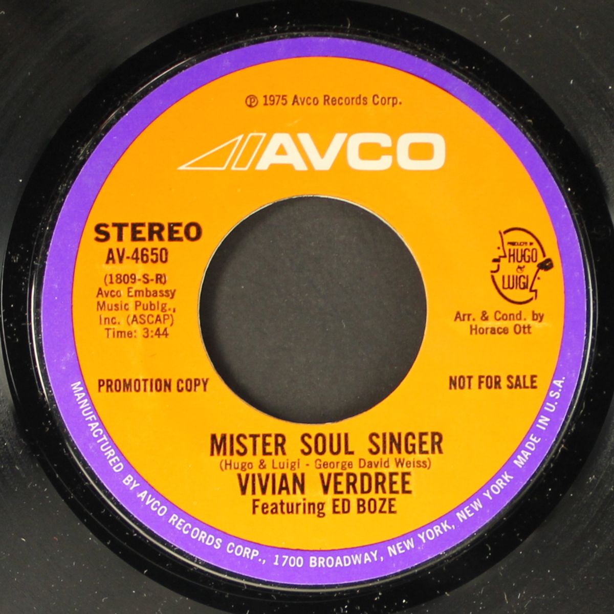 mister soul singer / same by VIVIAN VERDREE & ED BOZE