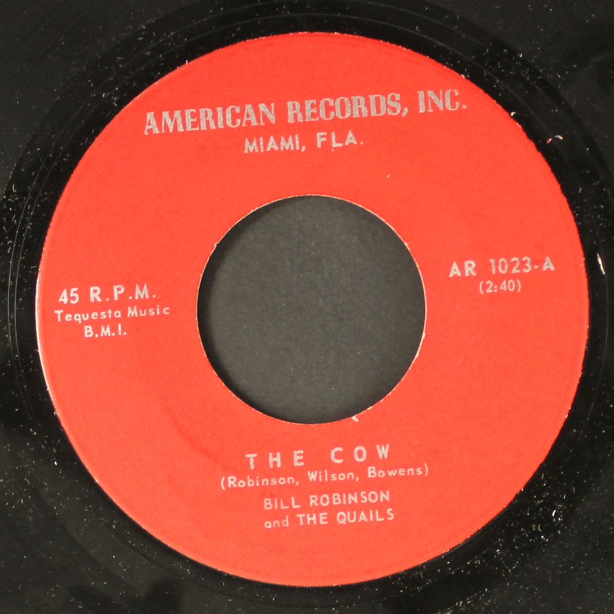 the cow / take me back, baby by BILL ROBINSON & QUAILS