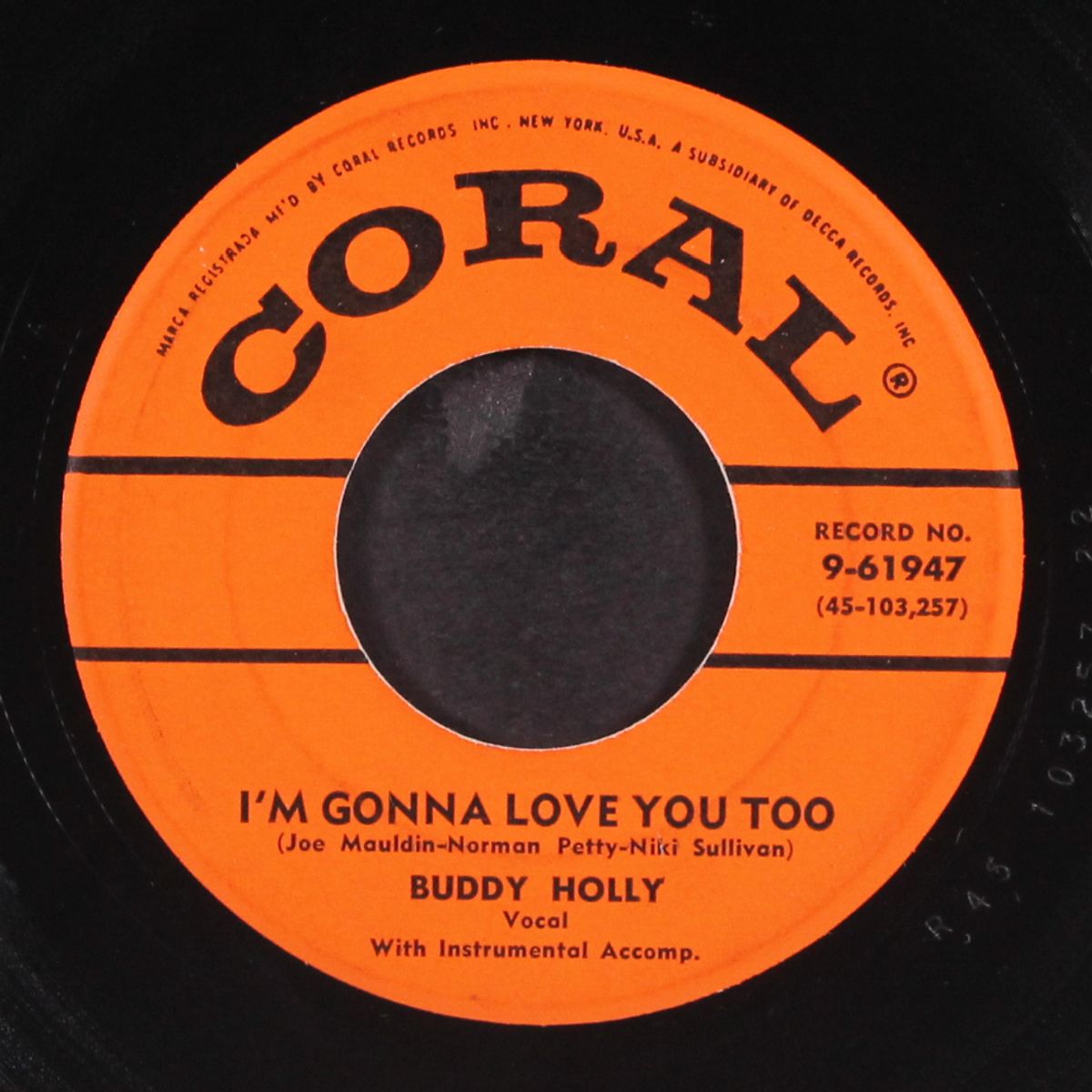 i'm gonna love you too / listen to me by BUDDY HOLLY