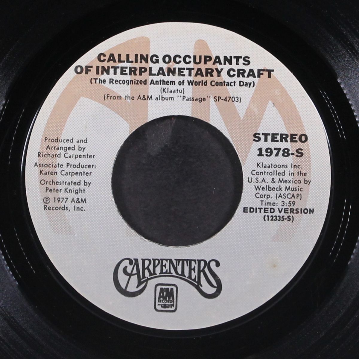 calling occupants of interplanetary craft by CARPENTERS