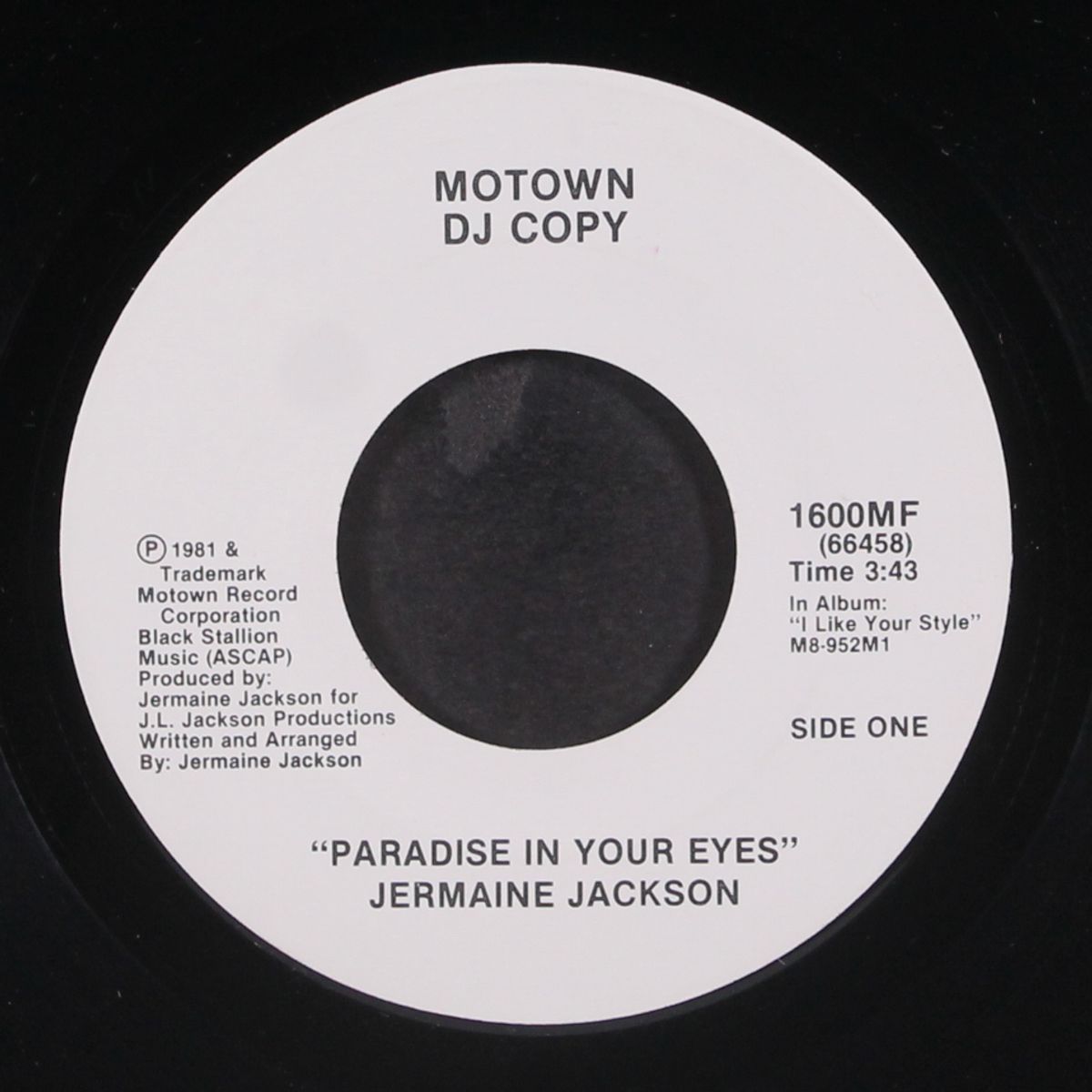 paradise in your eyes / same by JERMAINE JACKSON