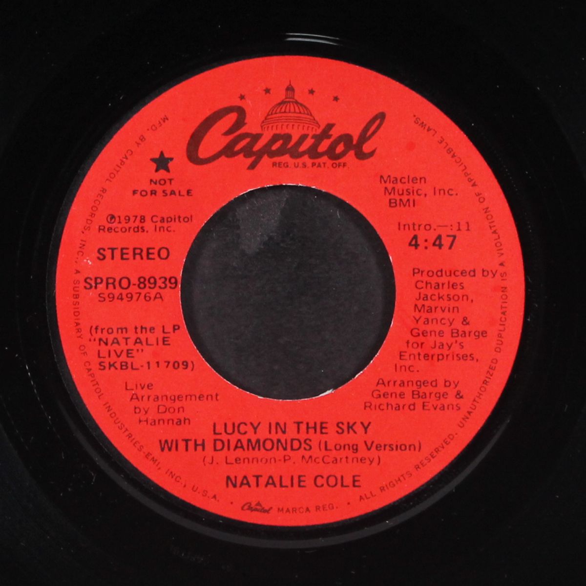 lucy in the sky with diamonds / instrumental by NATALIE COLE