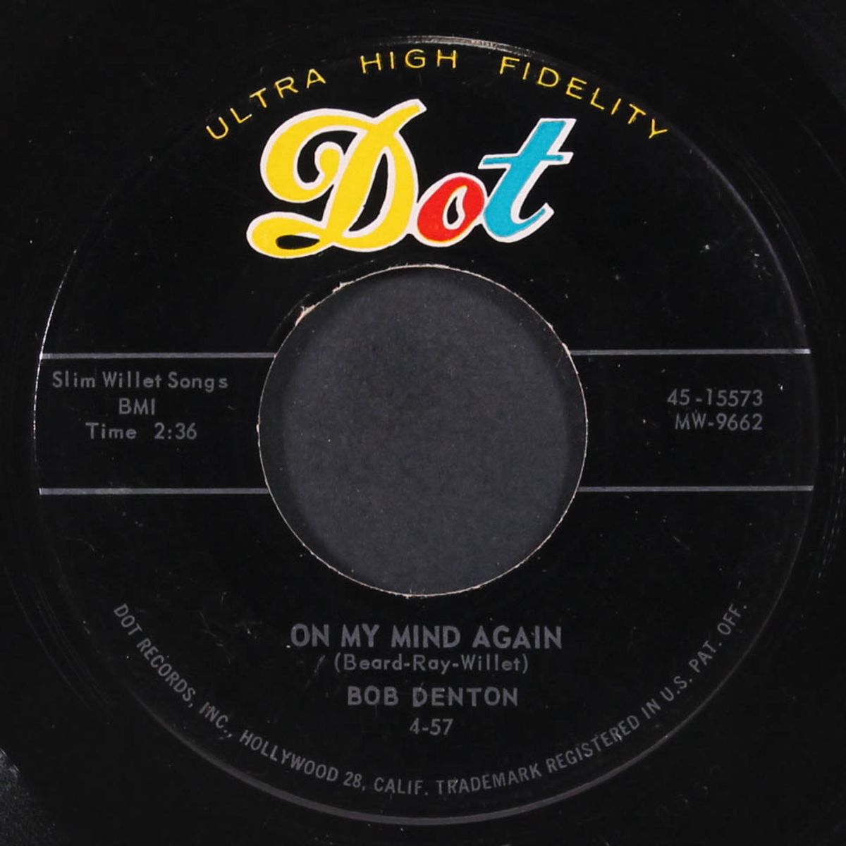 on my mind again / always late by BOB DENTON