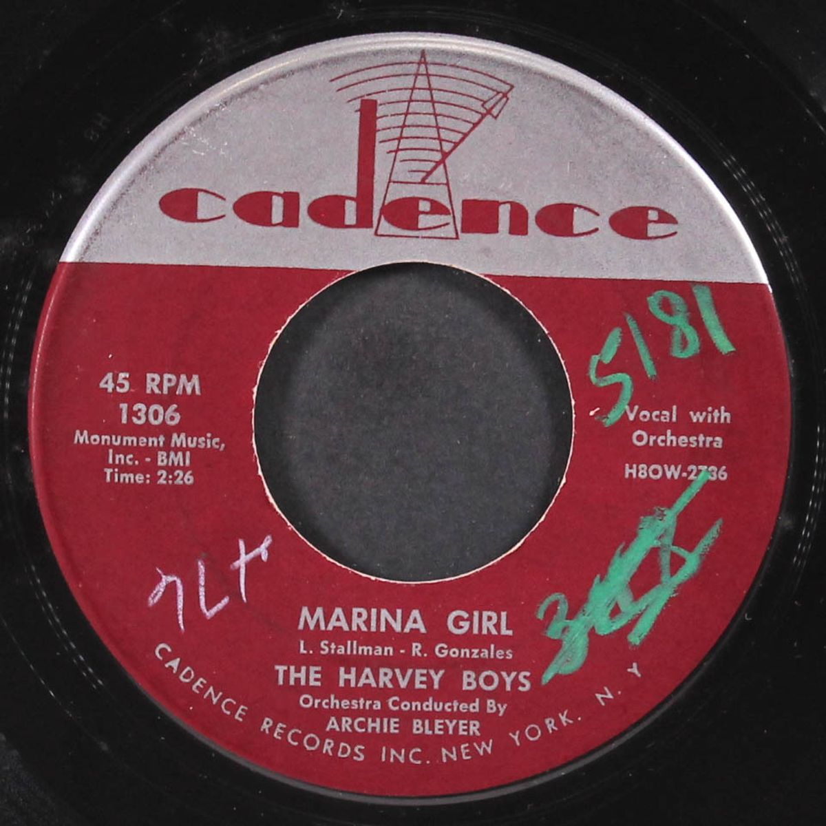 marina girl / nothing is too good for you by HARVEY BOYS