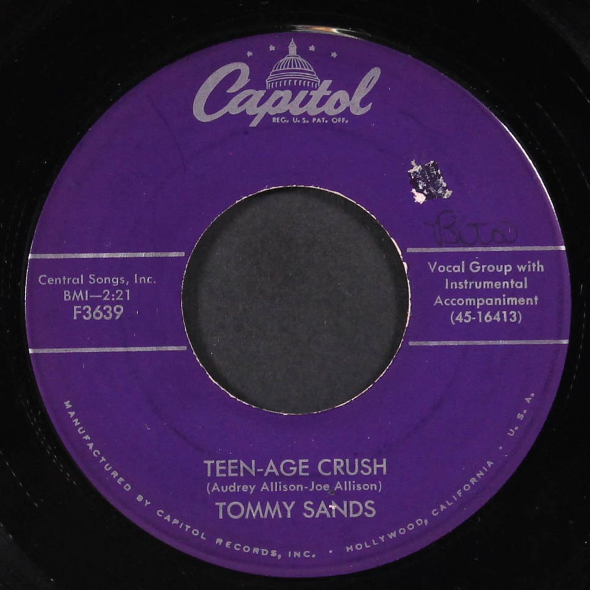 teen-age crush / hep dee hottie by TOMMY SANDS