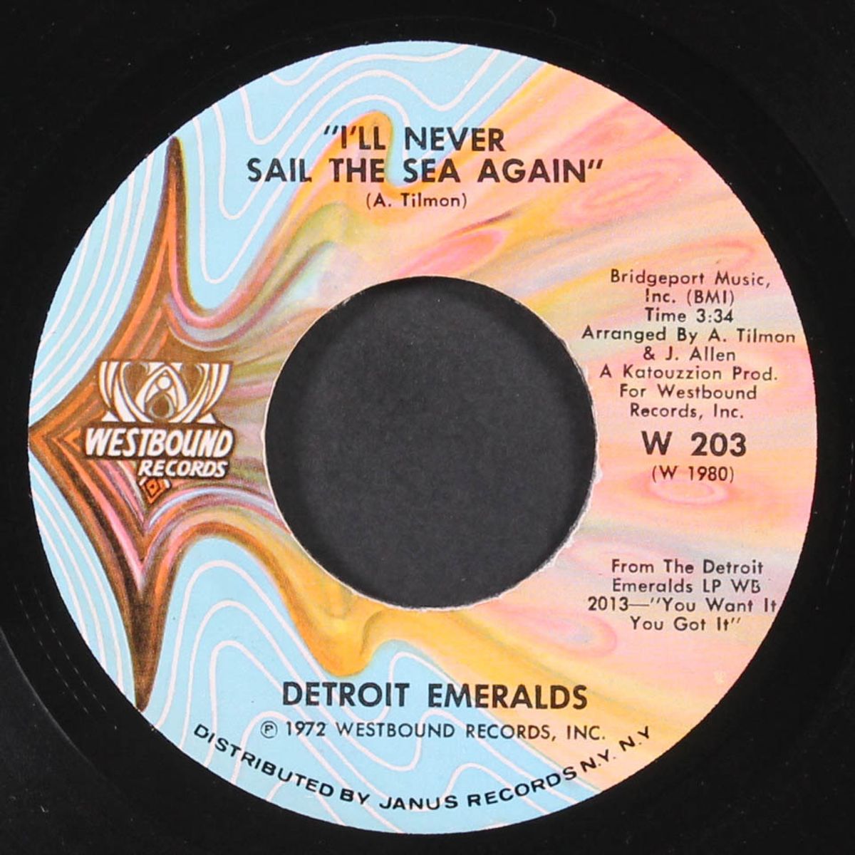 baby let me take you (in my arms) / i'll never sail the sea again by DETROIT EMERALDS