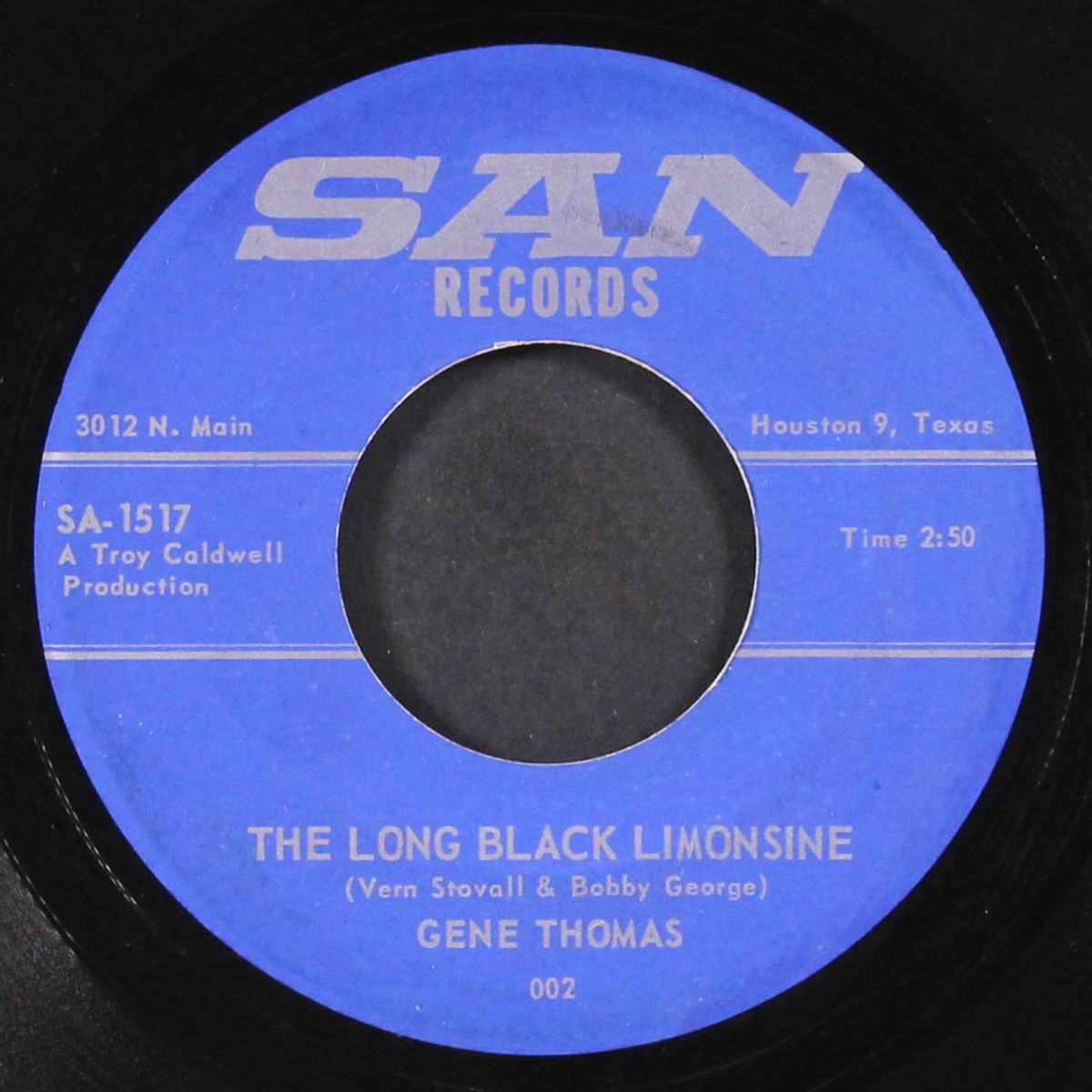 play that lonely record / the long black limonsine by GENE THOMAS
