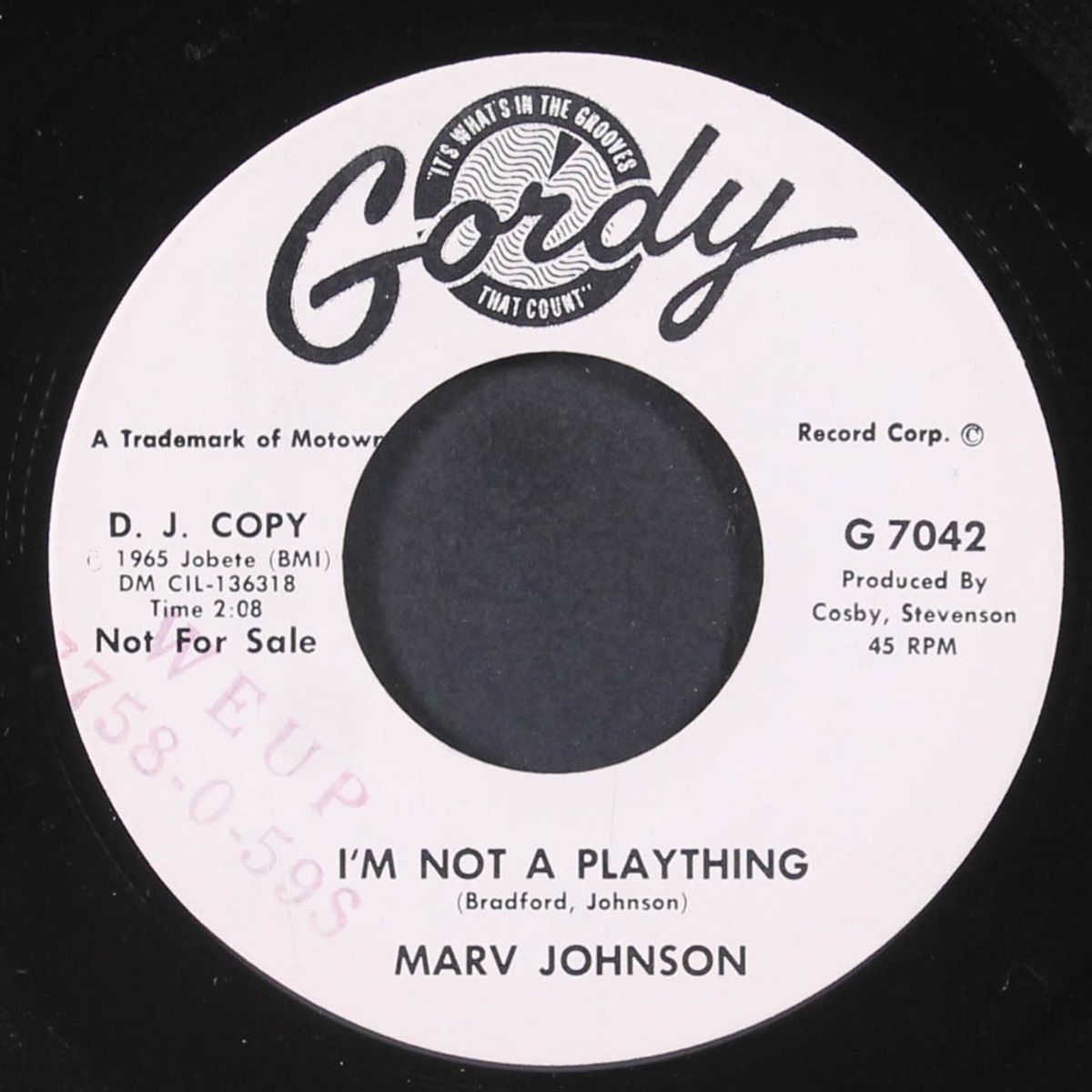 i'm not a plaything / why do you want to let me go by MARV JOHNSON