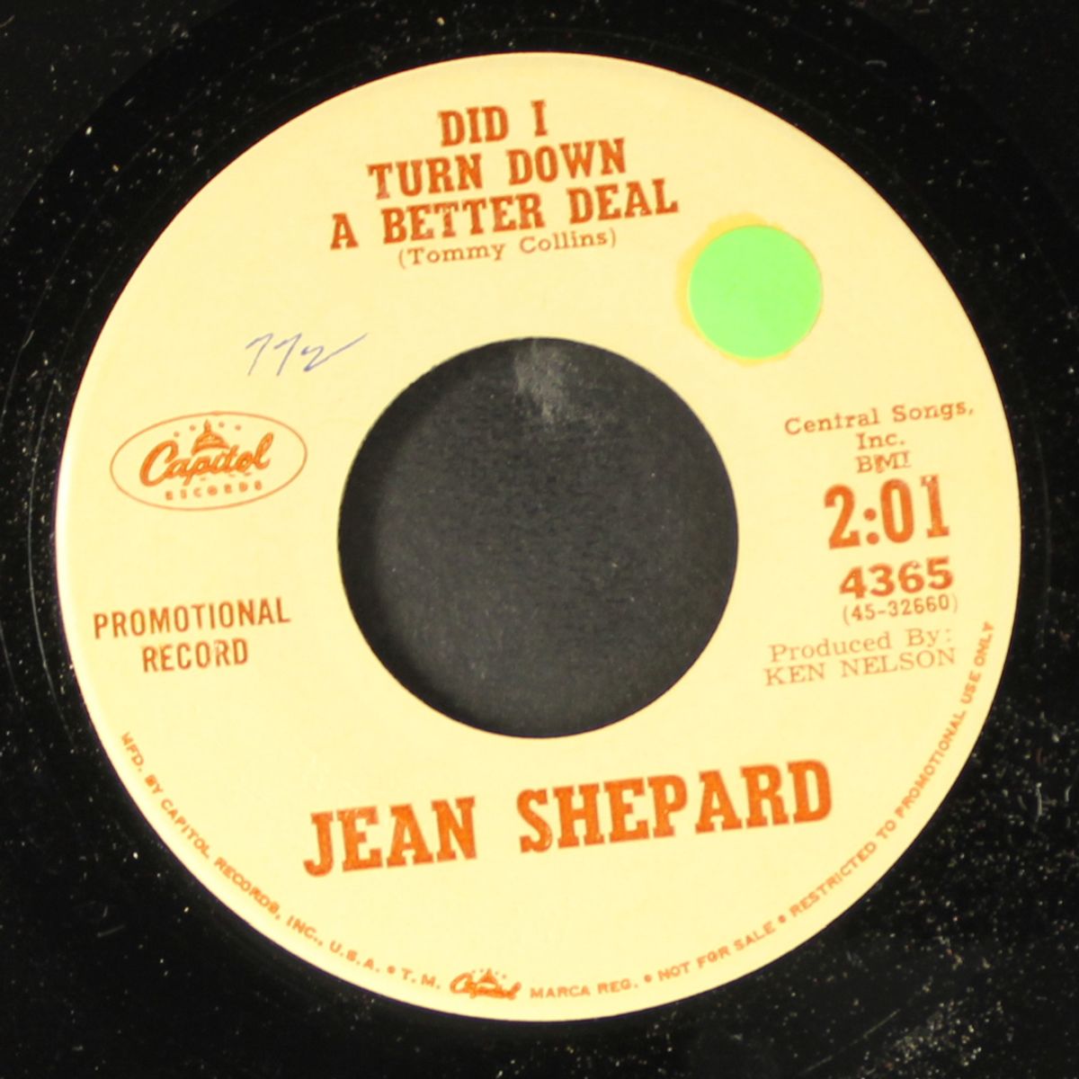 did i turn down a better deal by JEAN SHEPARD