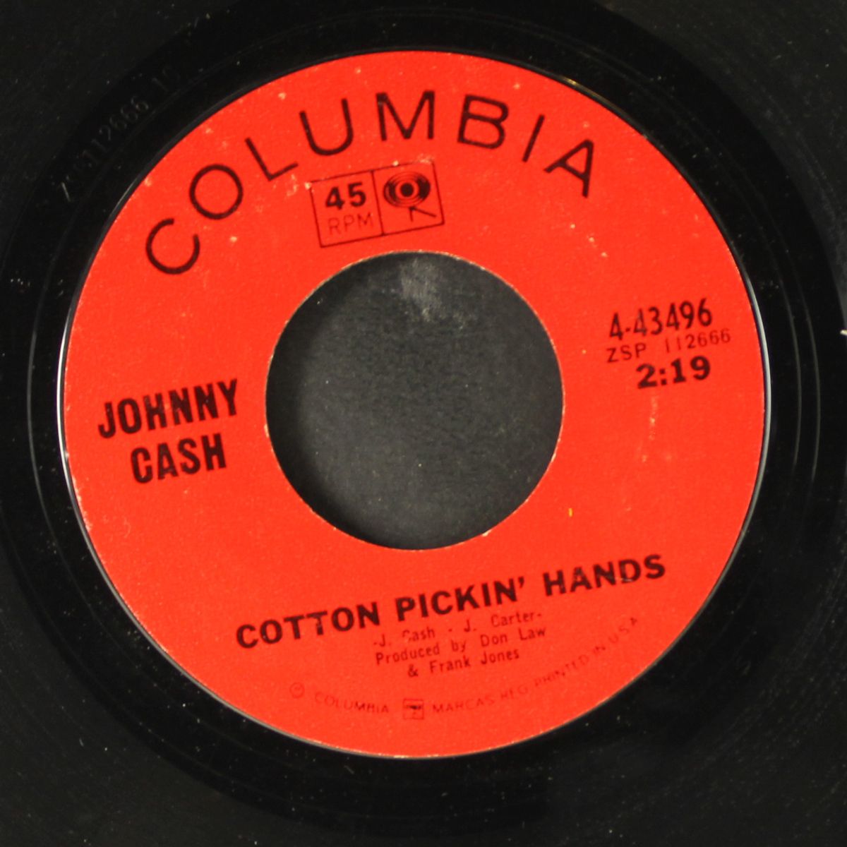 cotton pickin' hands / the one on the right is on the left by JOHNNY CASH