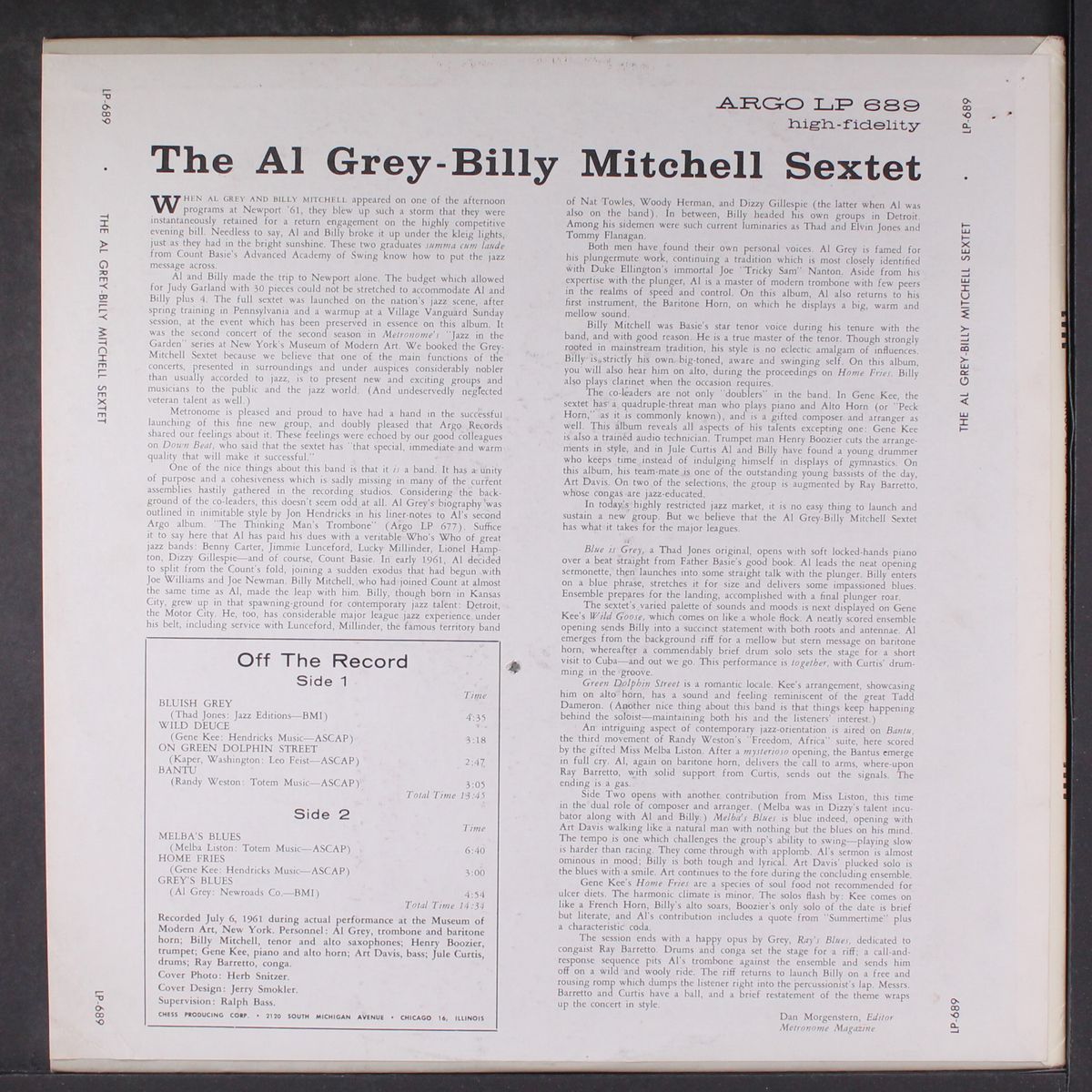 the al grey-billy mitchell sextet by AL GREY & BILLY MITCHELL