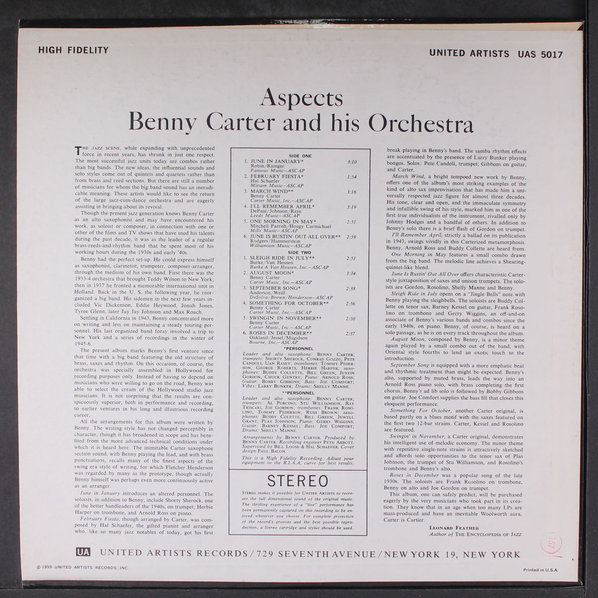aspects by BENNY CARTER
