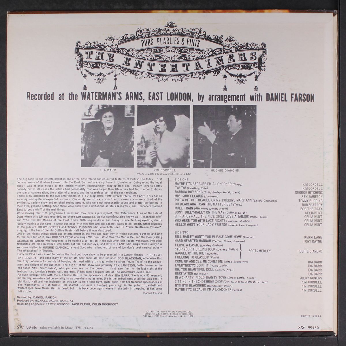 pubs, pearlies & pints by ENTERTAINERS