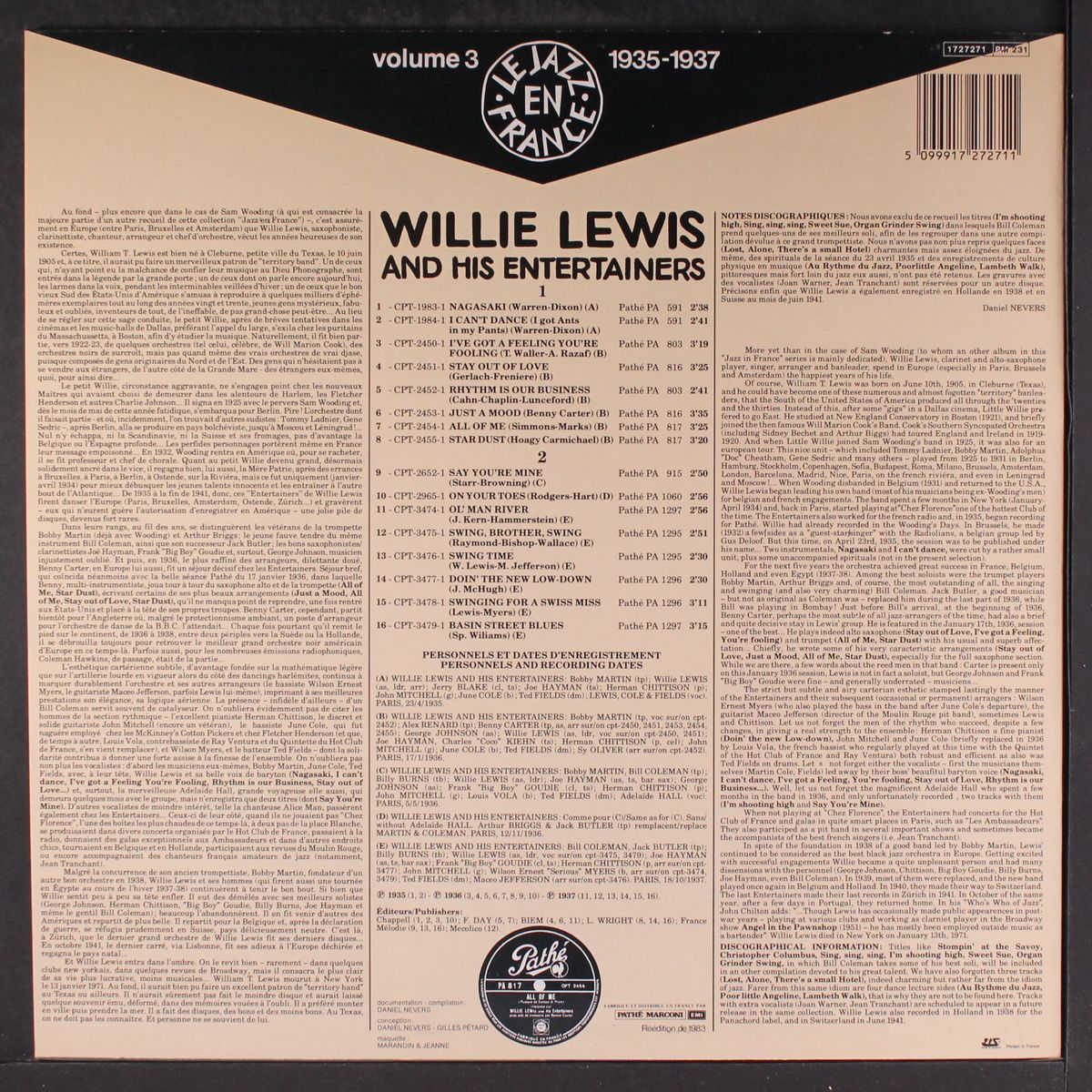 1935-1937, vol. 3 by WILLIE LEWIS