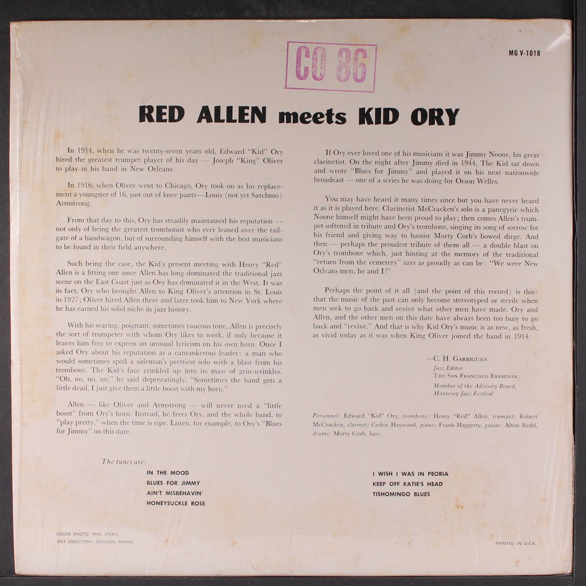 meets kid ory by RED ALLEN