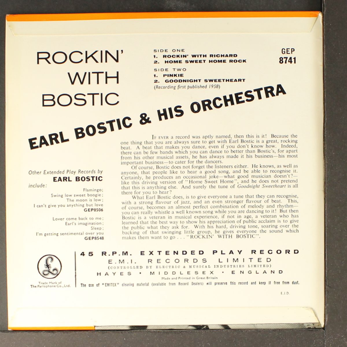 rockin' with bostic by EARL BOSTIC