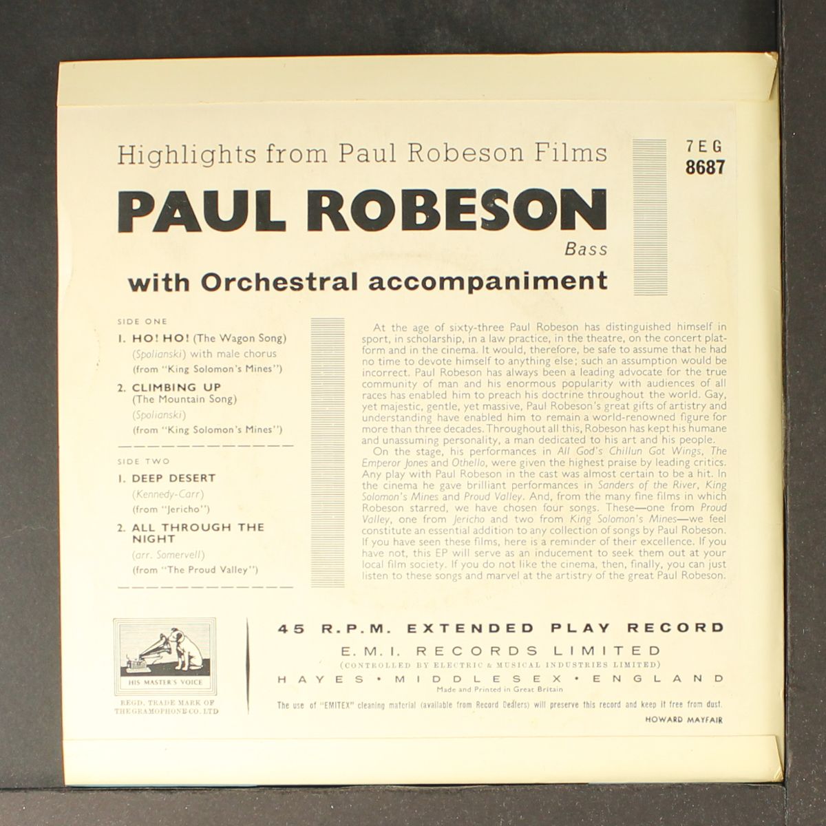 highlights from films by PAUL ROBESON