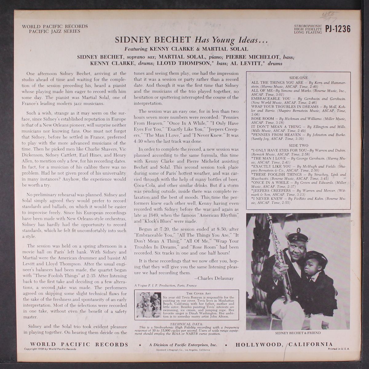 has young ideas by SIDNEY BECHET