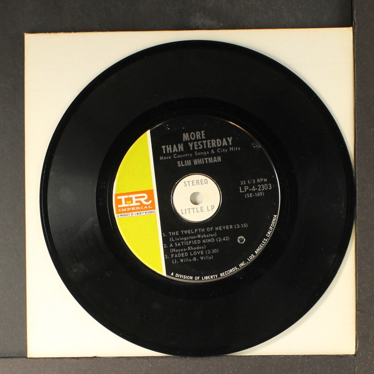more than yesterday by SLIM WHITMAN